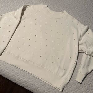 Bedazzled Cream XL Sweatshirt